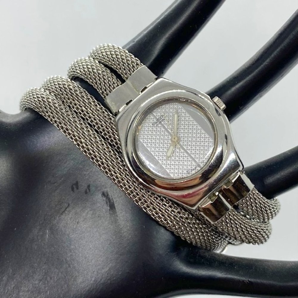 Swatch Watch Irony Lady MIGNARDISE Mesh Metal Wrap Watch